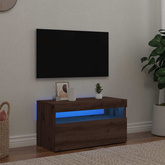 Szafka pod TV z oświetleniem LED, dąb artisan, 75x35x40 cm