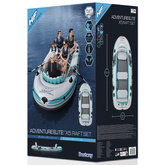 Bestway Pontoon dmuchany Szary i biały 3,64 x 1,66 m PVC