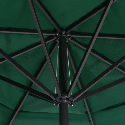 Parasol ogrodowy na aluminiowym słupku, 600 cm, zielony