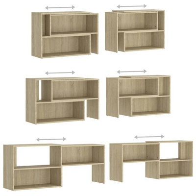 vidaXL Szafka pod TV, dąb sonoma 149x30x52 cm, materiał drewnopochodny
