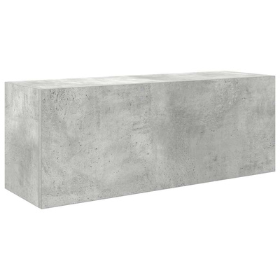 Wisząca szafka łazienkowa, szarość betonu, 80x25x30 cm