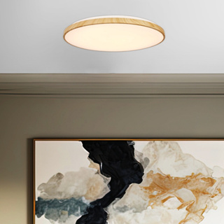 TENS lampa sufitowa plafon drew. 48W LED 3000/4000/6000K 59cm klosz biały, pilot