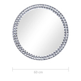 vidaXL Lustro ścienne, 60 cm, szkło hartowane