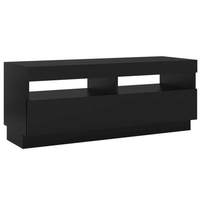 vidaXL Szafka pod TV z oświetleniem LED, czarna, 100x35x40 cm
