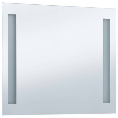 vidaXL Ścienne lustro łazienkowe z LED, 60 x 50 cm