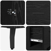 Highboard 2 szt. Czarny Dąb 69,5 x 34 x 180 cm