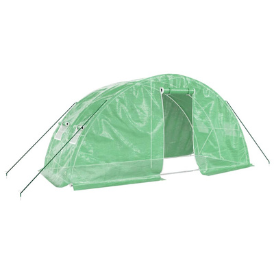 Szklarnia ze stalową ramą, zielona, 10 m?, 5x2x2,3 m