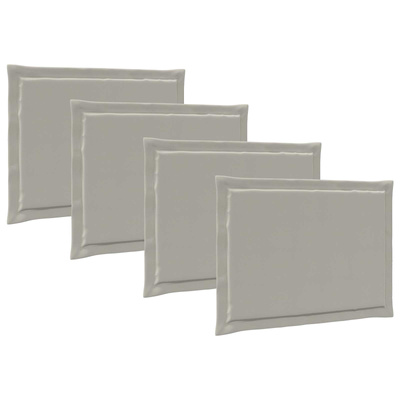 Poduszki na siedziska 4 pcs jasnoszary 47 x 36 x 2 cm Poliester