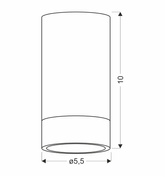 Lampa sufitowa tuba Conti czarna drewniana natynkowa GU10