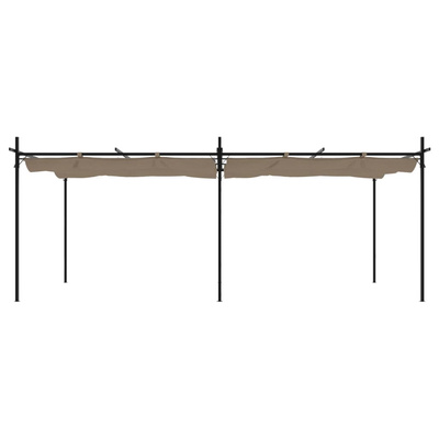 Pergola ze zwijanym dachem, taupe, 589x292x230 cm