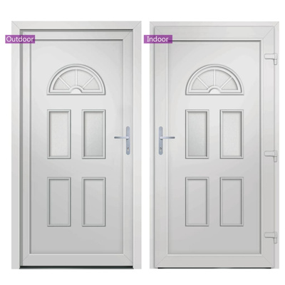 Drzwi wejściowe, białe, 98x208 cm, PVC vidaXL