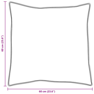 Poduszka z poduszką 2 pcs Biały 60 x 60 cm bawełna