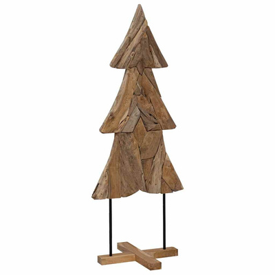 Choinka z podstawą Brązowy 151 cm Lite drewno tekowe