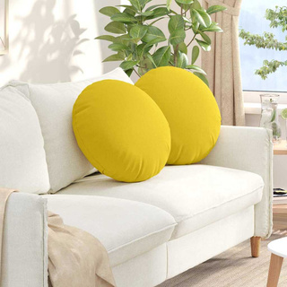 Poduszki na siedziska 2 pcs Jasnożółty ?50 x 19 cm tkanina