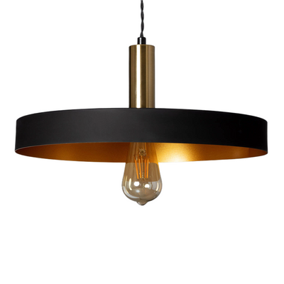 Lampa Wisząca z metalu ?40cm Czarna E27 Abruzzo Dario