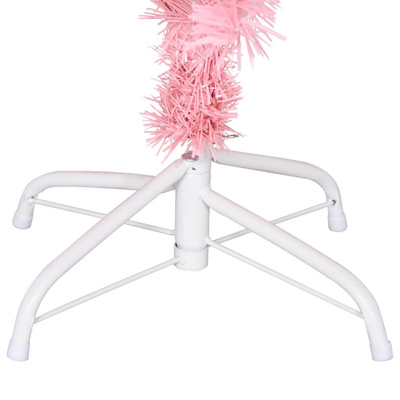 Sztuczna choinka ze stojakiem, różowa, 150 cm, PVC