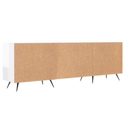vidaXL Szafka pod TV, wysoki połysk, biała, 150x30x50 cm