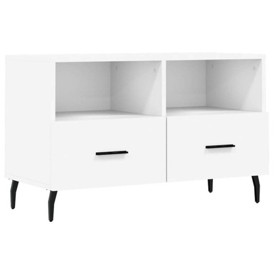 vidaXL Szafka pod TV, biała, 80x36x50 cm, materiał drewnopochodny