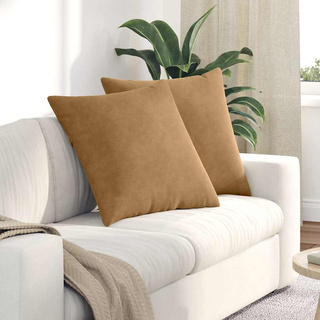 Poduszki na sofę 2 pcs Brązowy 80 x 80 cm Tkanina sztruksowa