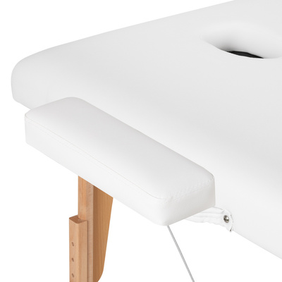 Stół składany do masażu drewniany Komfort Activ Fizjo Lux 3 segmentowy 190x70 BIAŁY 144004