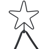 Metalowa choinka świąteczna z podstawą Czarny 150 cm Stal