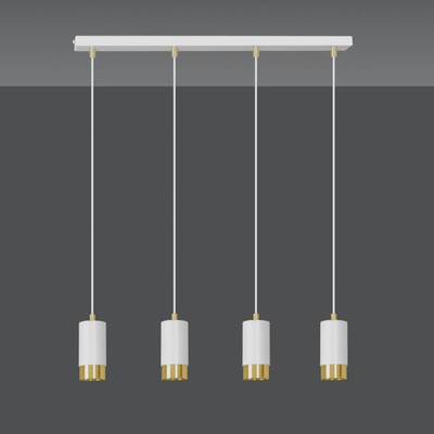 Lampa wisząca  FUMIKO 4 WH/GOLD