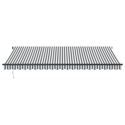 Automatyczna markiza z LED, antracytowo-biała, 500x350 cm