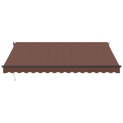 Automatycznie zwijana markiza z LED, brązowa, 400x350 cm