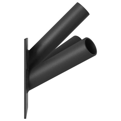 Uchwyt na maszt flagowy Czarny 10,5 x 7,5 x 0,2 cm Stal
