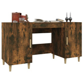 vidaXL Biurko, przydymiony dąb, 140x50x75 cm, materiał drewnopochodny model standard