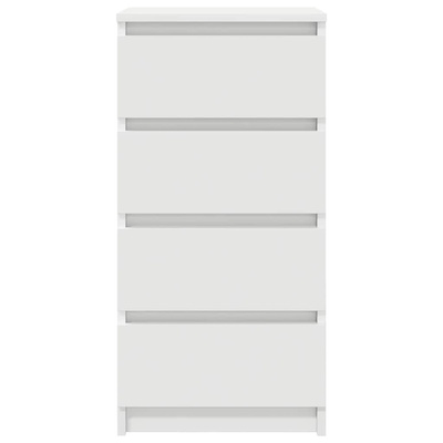 Komoda Biała 37,5x35x76 cm Drewno klejone