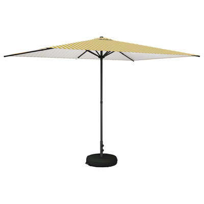 Parasol ogrodowy z podstawą 200 x 300 cm Poliester Prostokątny