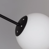 Lampa Wisząca Czarna szklane kule Abruzzo Grappa 6xE28