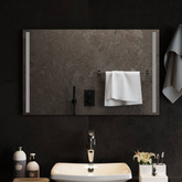 vidaXL Lustro łazienkowe z LED, 80x50 cm