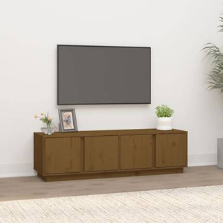vidaXL Szafka pod TV, miodowy brąz, 140x40x40 cm, lite drewno sosnowe