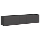Doniczka Czarna 200x40x40 cm Stal walcowana na zimno