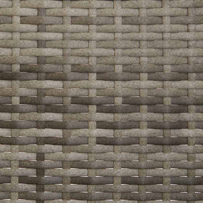 3-osobowa ławka ogrodowa z poduszkami, szara, polirattan