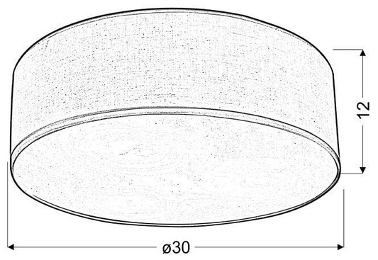 Plafon okrągły szary 2E27 30cm Kioto Candellux 31-64660