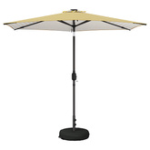Parasol ogrodowy z oświetleniem LED i podstawą 270 x 270 cm
