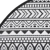 vidaXL Dywan na zewnątrz, czarny, Ø200 cm, PP