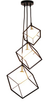 Lampa wisząca czarno-złota 3xG9 Weert Ledea 50103047