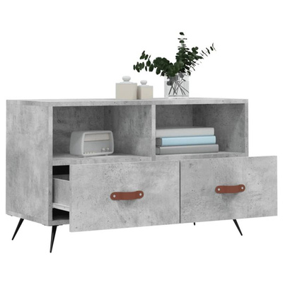 vidaXL Szafka pod TV, szarość betonu, 80x36x50 cm model standard