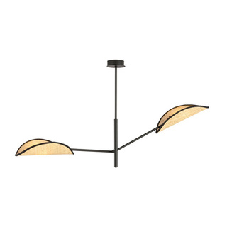 Lampa sufitowa  VENE 2 BLACK/RATTAN