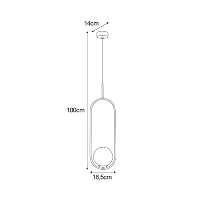 Lampa wisząca K-5110 z serii DAVOS
