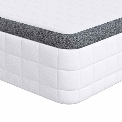 Materac 2 szt. Średnio miękki 70 x 200 cm Biały i szary