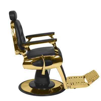 Gabbiano fotel barberski Francesco Gold czarny 133777