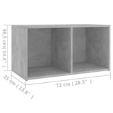 vidaXL Szafka pod TV, szarość betonu, 72x35x36,5 cm