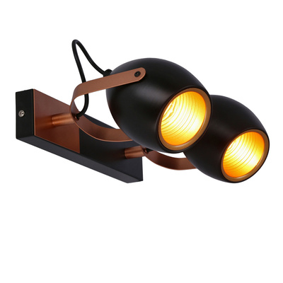 Lampa czarno-miedziana regulowana spot E14 2x40W Anica 92-81797