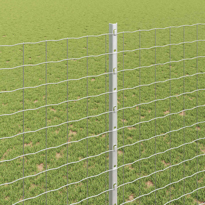 Wbudowany słupek ogrodzeniowy 5 szt. srebrny 200 cm