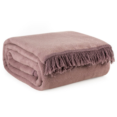 Koc Akryl pudrowy róż 220x240